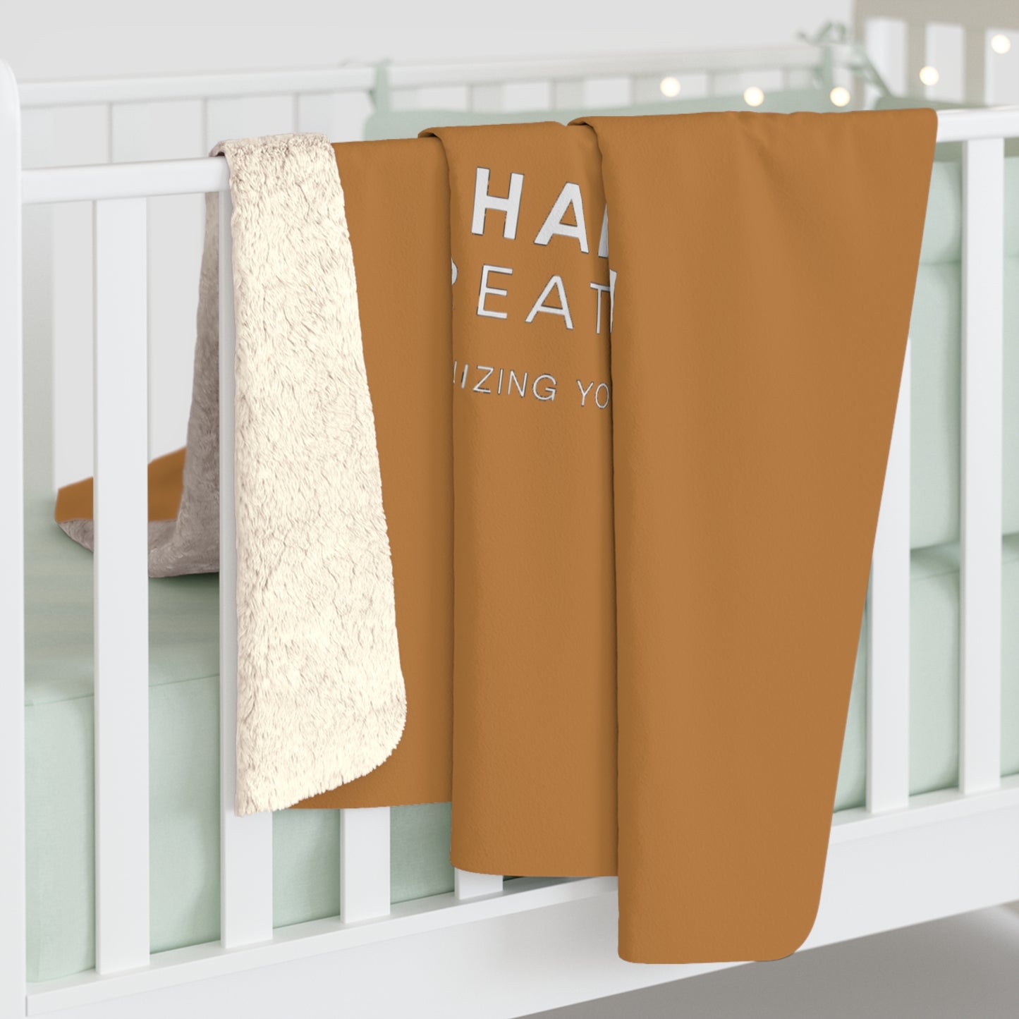 Sherpa Fleece Blanket — Jah Harmoni Creative Logo Blanket (Harmonizing Your Vision)