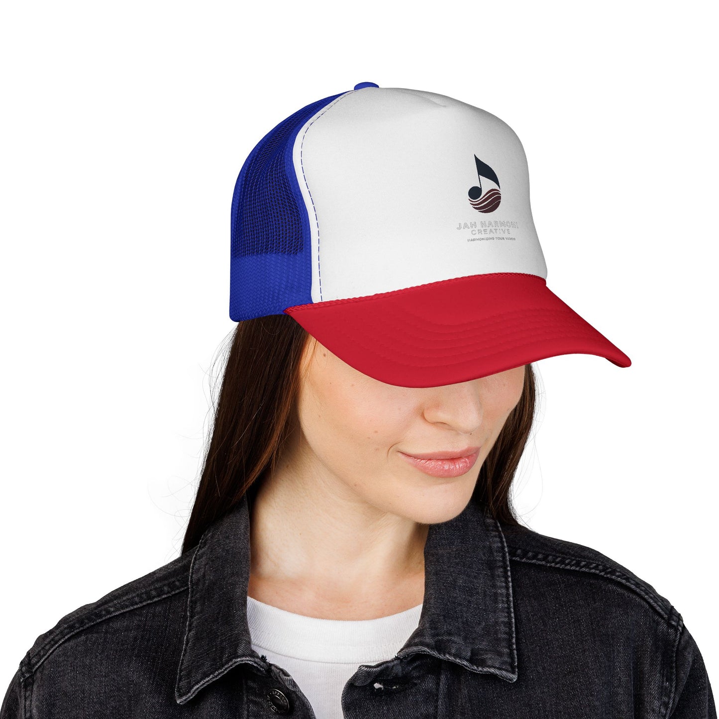Trucker Cap — Jah Harmoni Creative Logo Mesh Hat