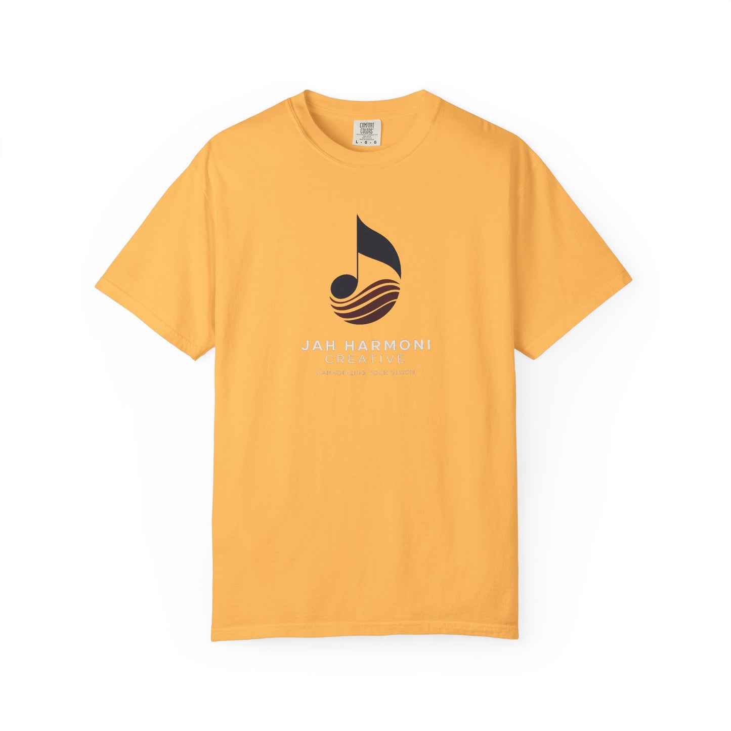 Music Logo T‑Shirt — “Jah Harmoni Creative” Branded Tee