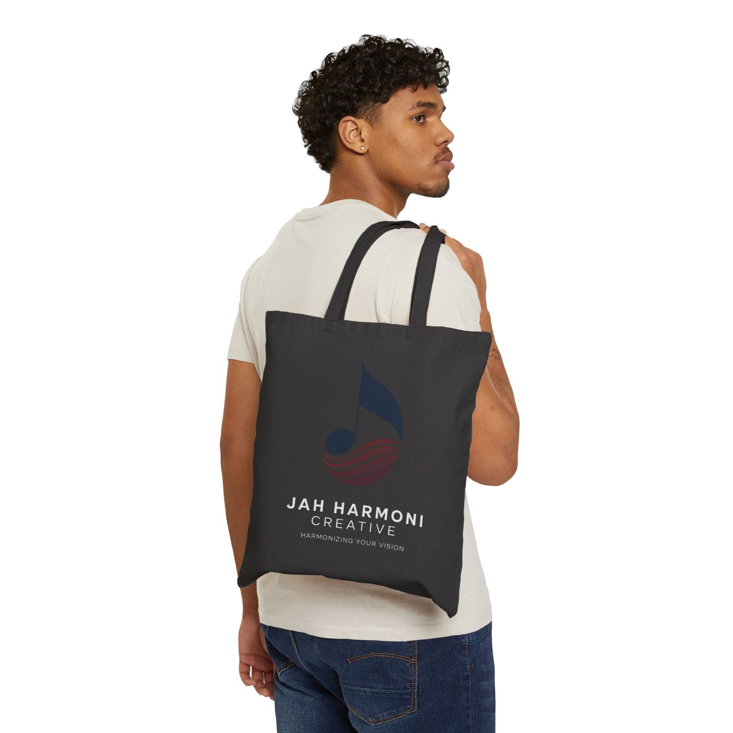 Canvas Tote Bag — Jah Harmoni Creative Logo Eco Shopper