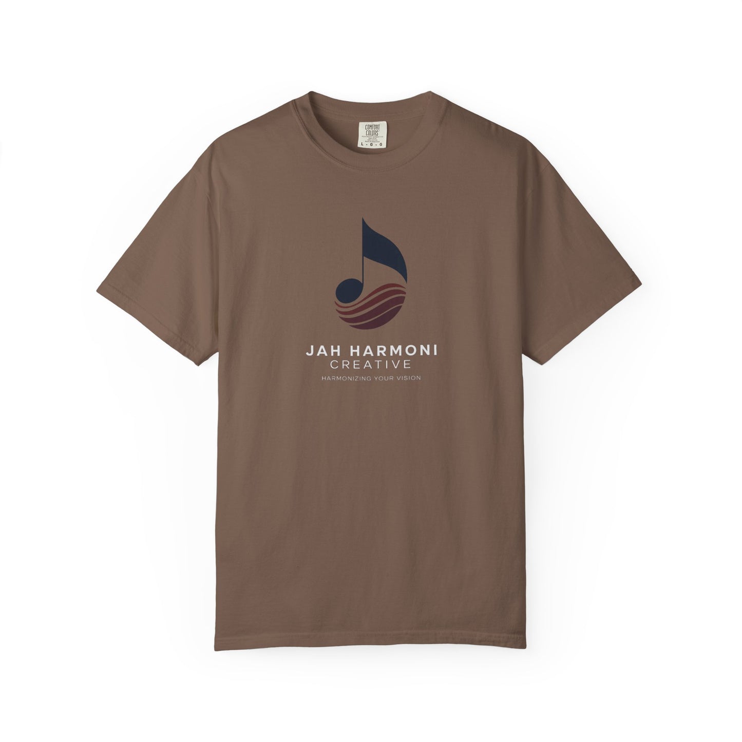 Music Logo T‑Shirt — “Jah Harmoni Creative” Branded Tee