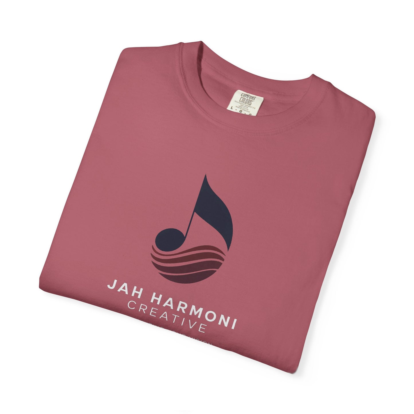 Music Logo T‑Shirt — “Jah Harmoni Creative” Branded Tee