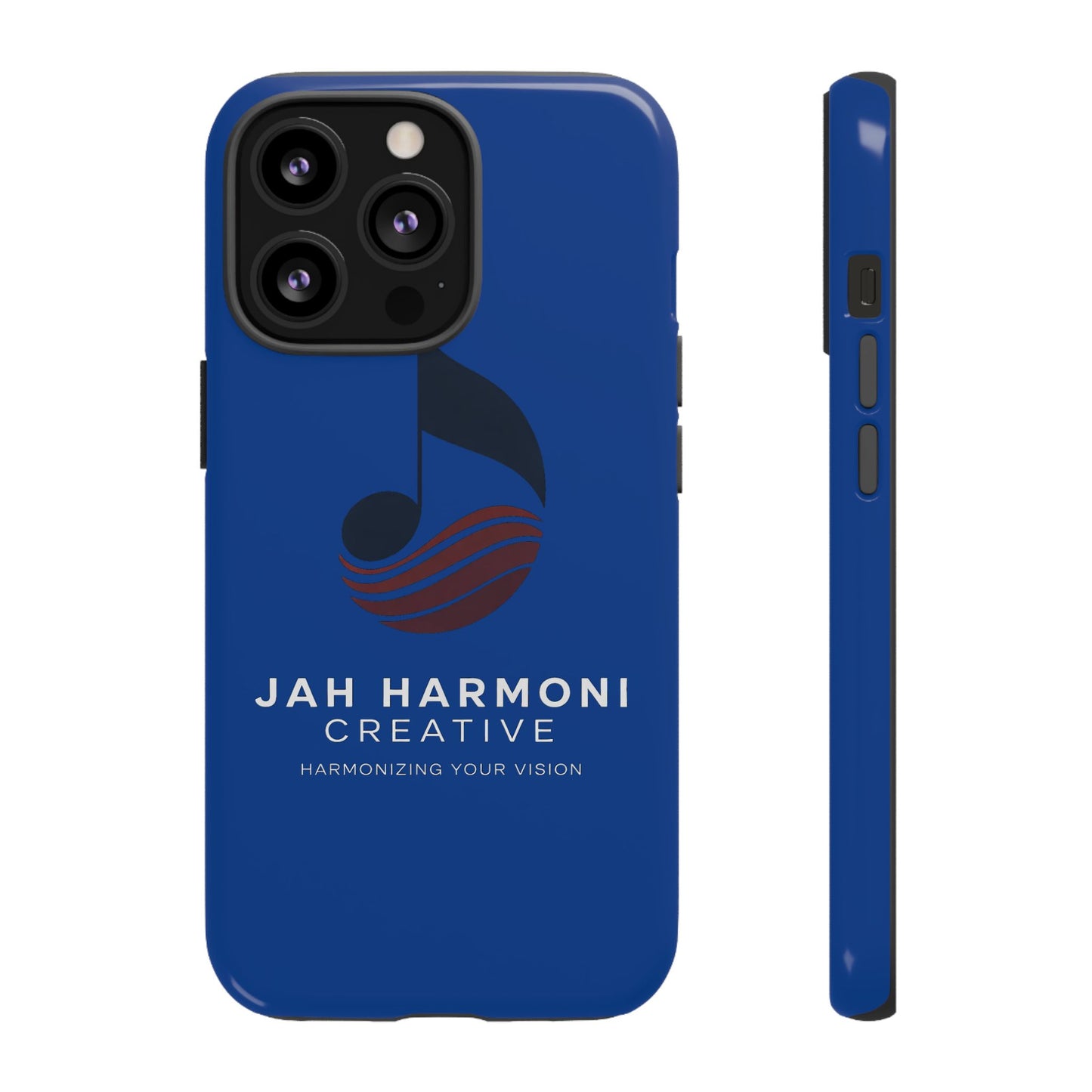 Tough Cases - Blue Logo Phone Case | Jah Harmoni Creative Protective Cover