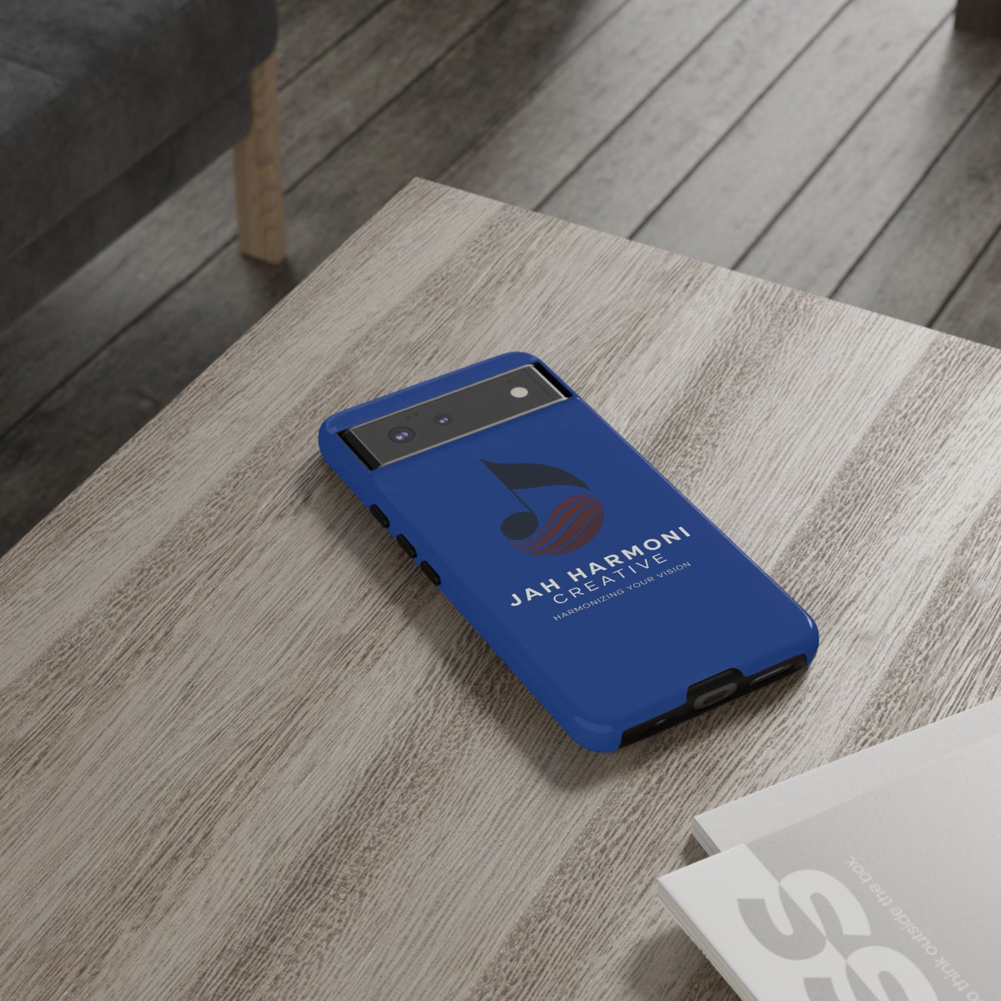 Tough Cases - Blue Logo Phone Case | Jah Harmoni Creative Protective Cover