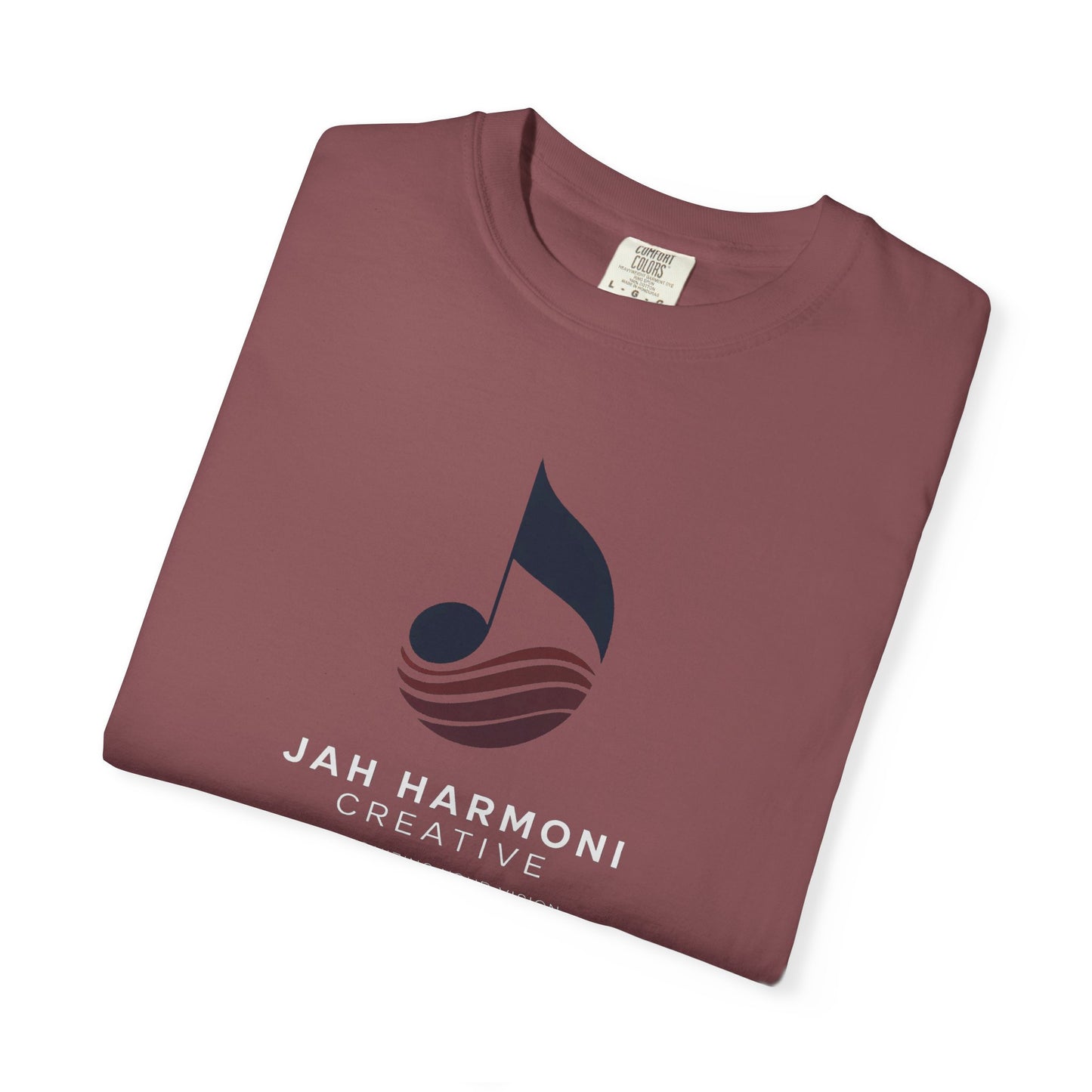 Music Logo T‑Shirt — “Jah Harmoni Creative” Branded Tee
