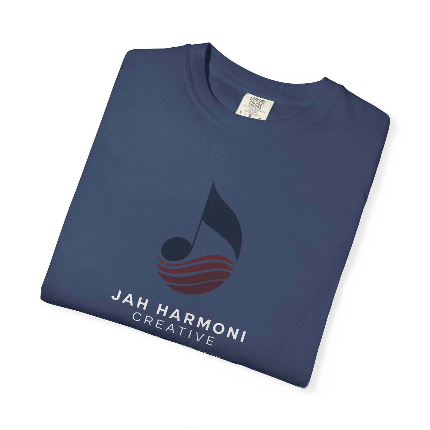 Music Logo T‑Shirt — “Jah Harmoni Creative” Branded Tee