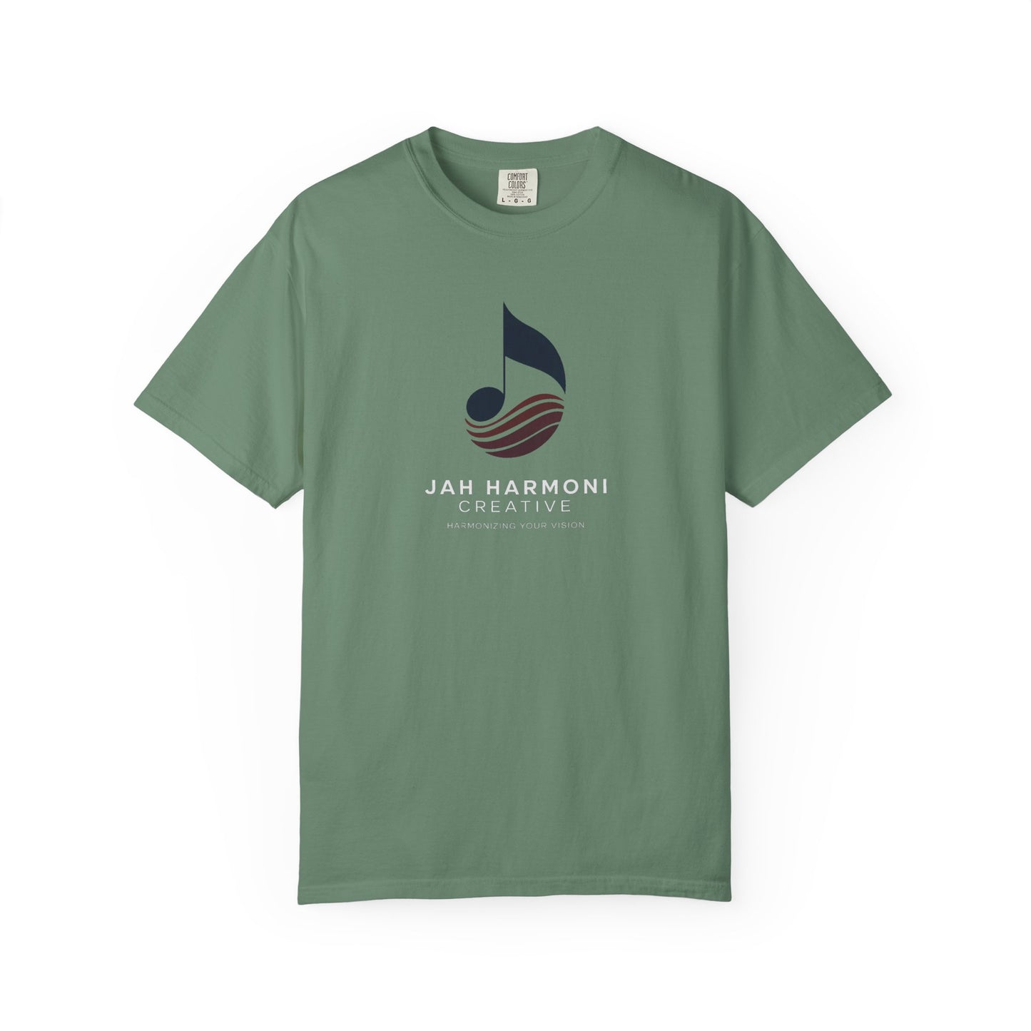 Music Logo T‑Shirt — “Jah Harmoni Creative” Branded Tee