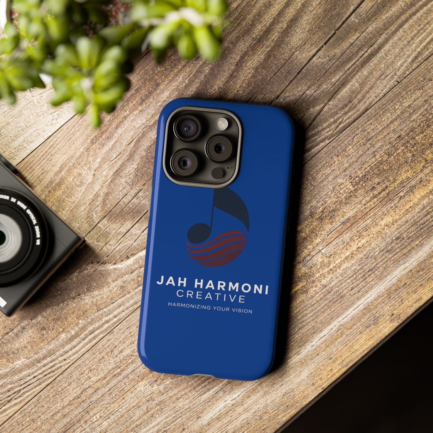 Tough Cases - Blue Logo Phone Case | Jah Harmoni Creative Protective Cover