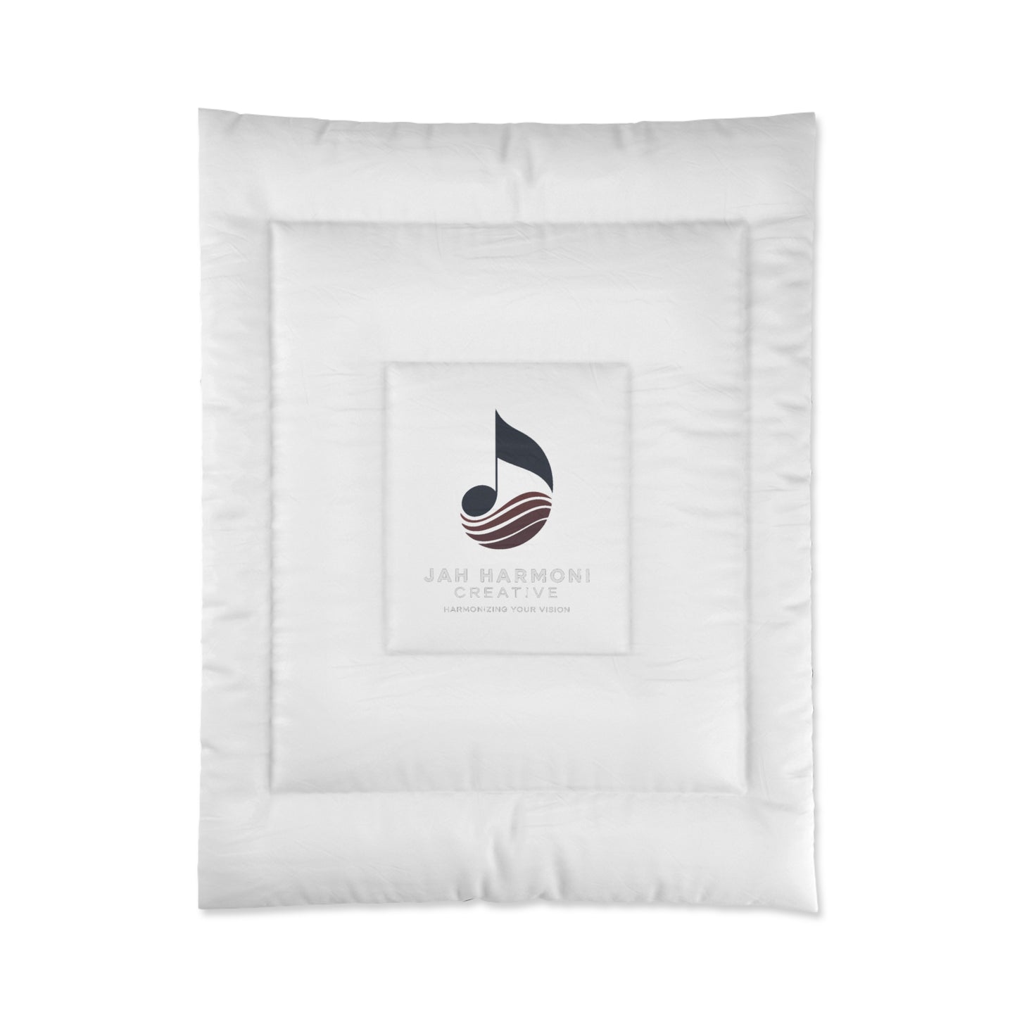 Music Logo Comforter – 'Jah Harmoni Creative' Branded Bedspread