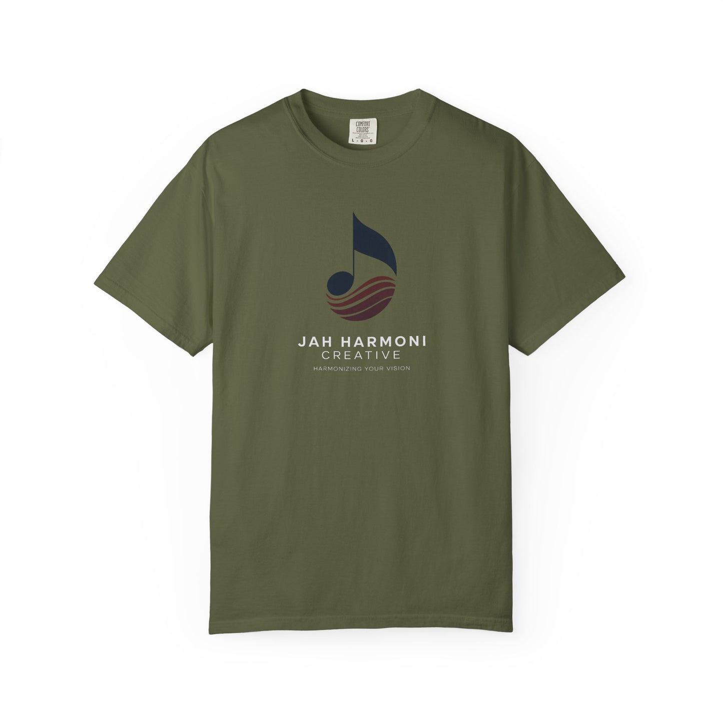 Music Logo T‑Shirt — “Jah Harmoni Creative” Branded Tee
