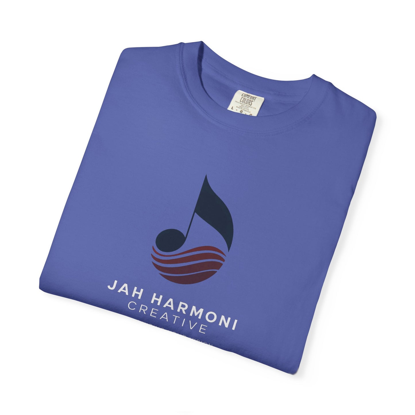 Music Logo T‑Shirt — “Jah Harmoni Creative” Branded Tee