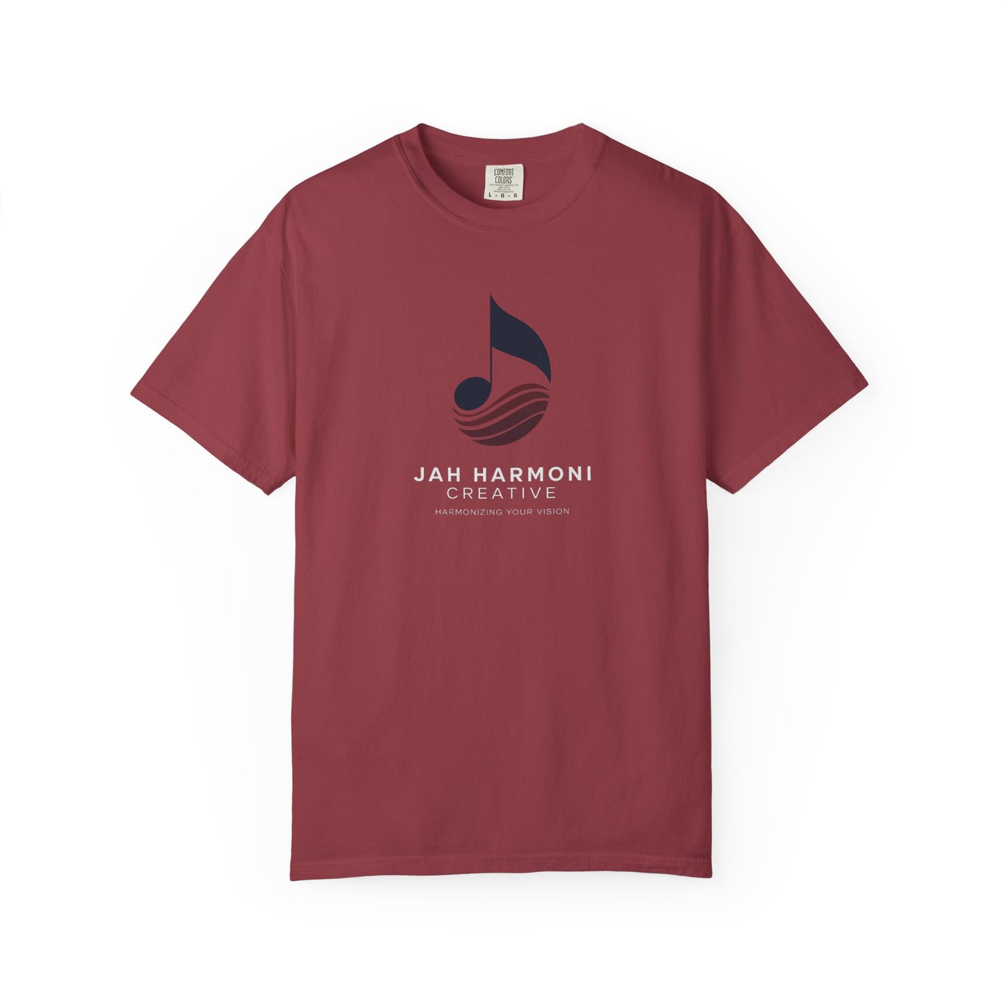 Music Logo T‑Shirt — “Jah Harmoni Creative” Branded Tee