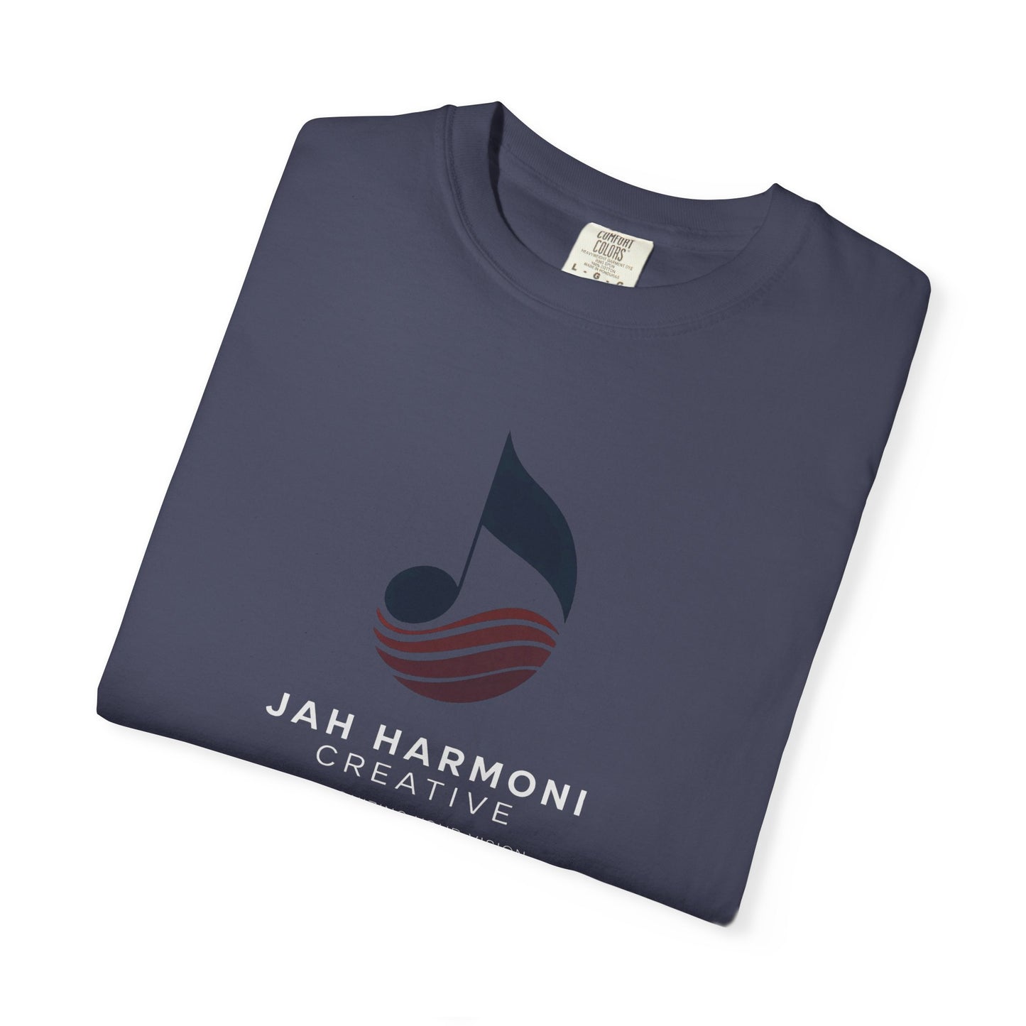 Music Logo T‑Shirt — “Jah Harmoni Creative” Branded Tee