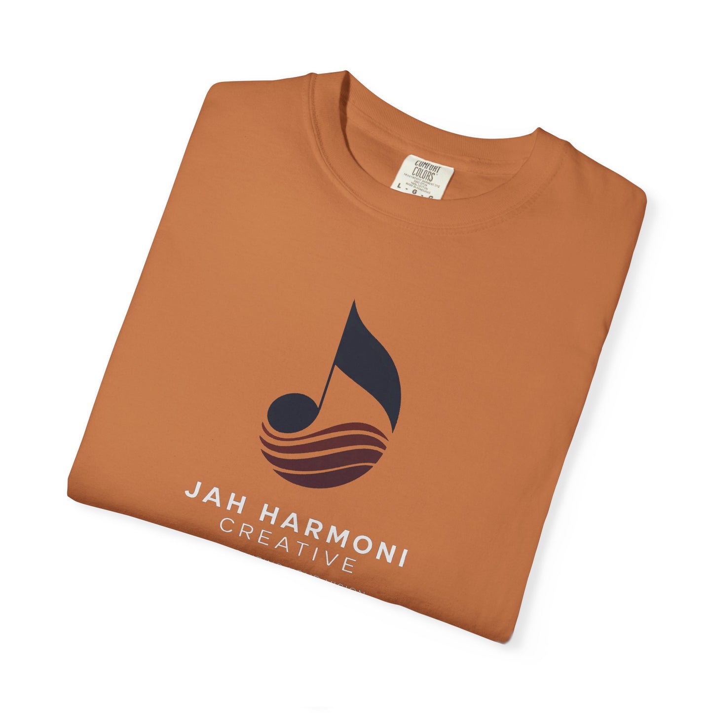 Music Logo T‑Shirt — “Jah Harmoni Creative” Branded Tee