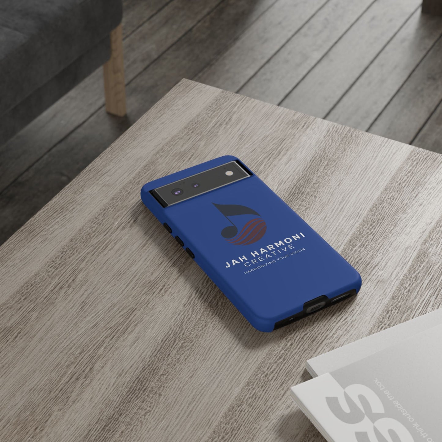 Tough Cases - Blue Logo Phone Case | Jah Harmoni Creative Protective Cover