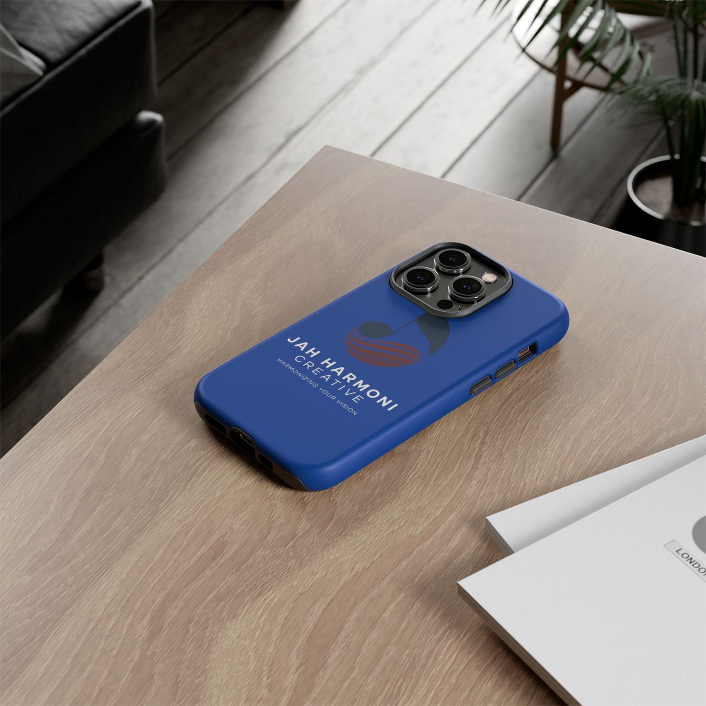 Tough Cases - Blue Logo Phone Case | Jah Harmoni Creative Protective Cover