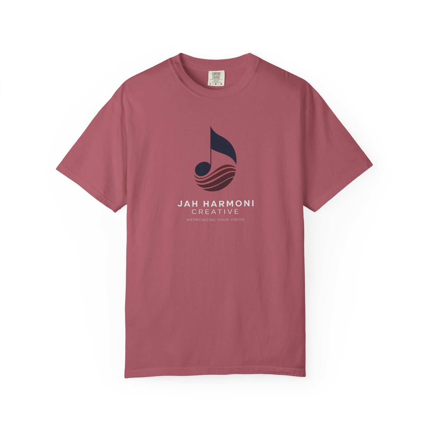 Music Logo T‑Shirt — “Jah Harmoni Creative” Branded Tee