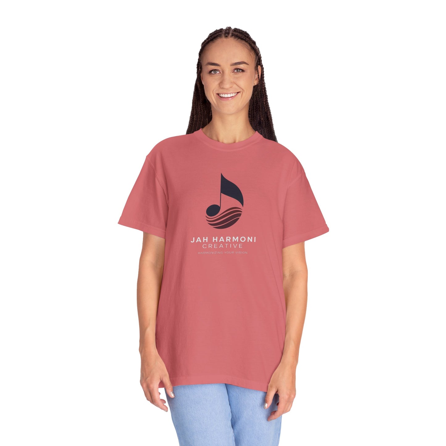Music Logo T‑Shirt — “Jah Harmoni Creative” Branded Tee
