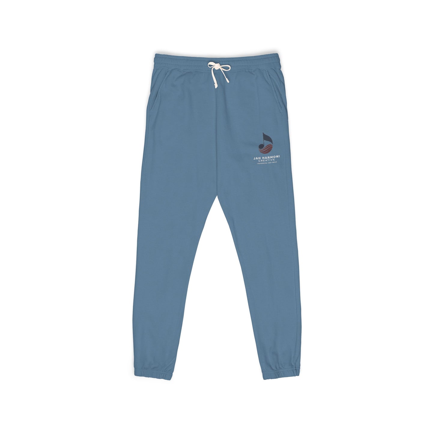 Garment-Dyed Fleece Sweatpants — Relaxed Unisex Joggers with Subtle Patch Logo