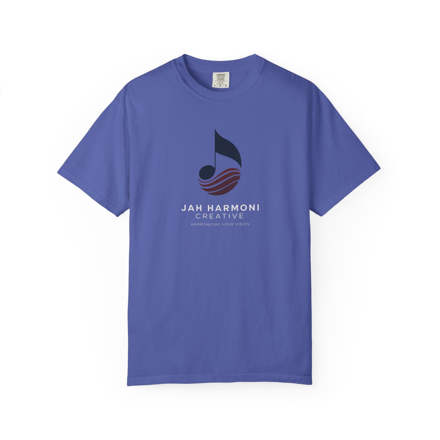 Music Logo T‑Shirt — “Jah Harmoni Creative” Branded Tee
