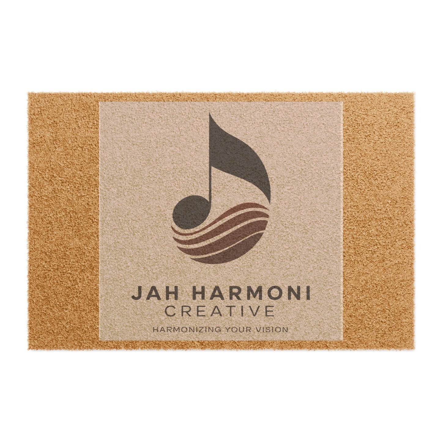 Doormat — Custom Logo Music Note Coir Welcome Mat (Jah Harmoni Creative)