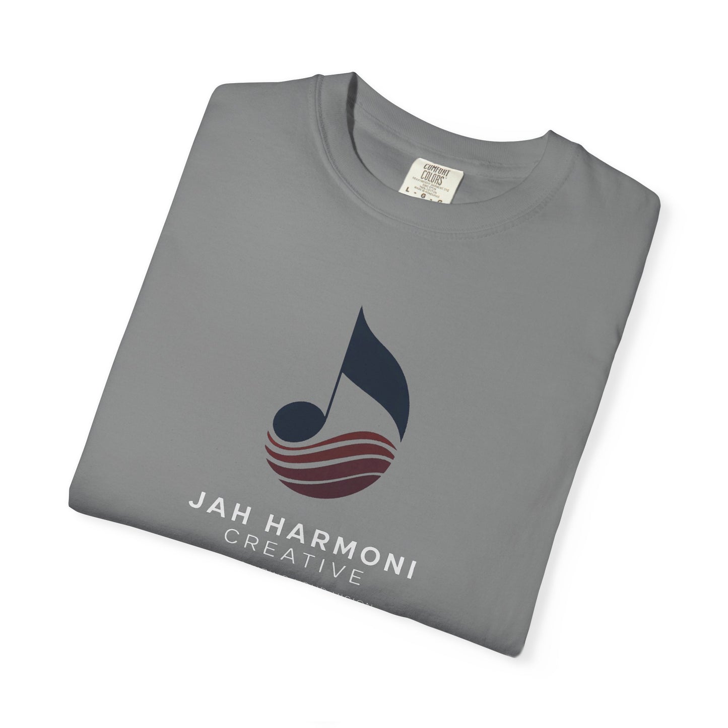 Music Logo T‑Shirt — “Jah Harmoni Creative” Branded Tee