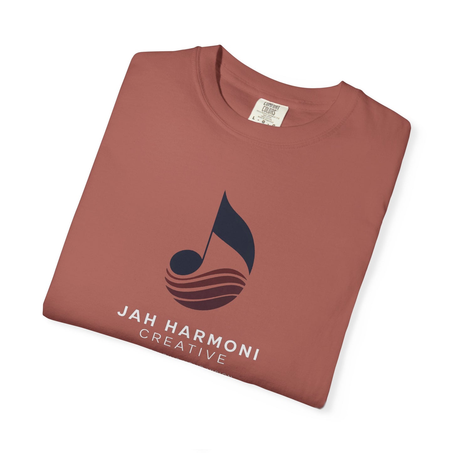 Music Logo T‑Shirt — “Jah Harmoni Creative” Branded Tee
