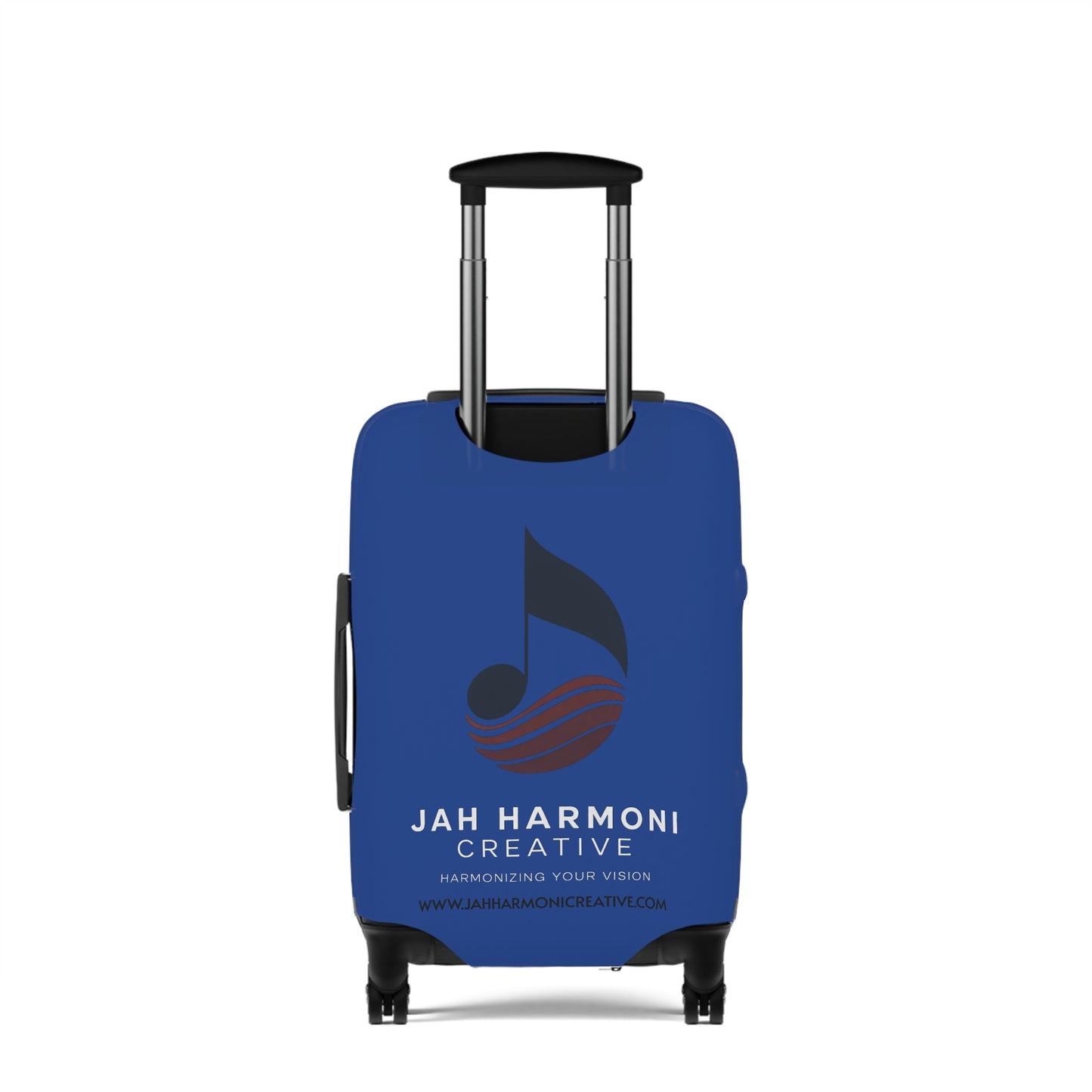 Luggage Cover — Jah Harmoni Custom Music Logo Pattern Travel Protector