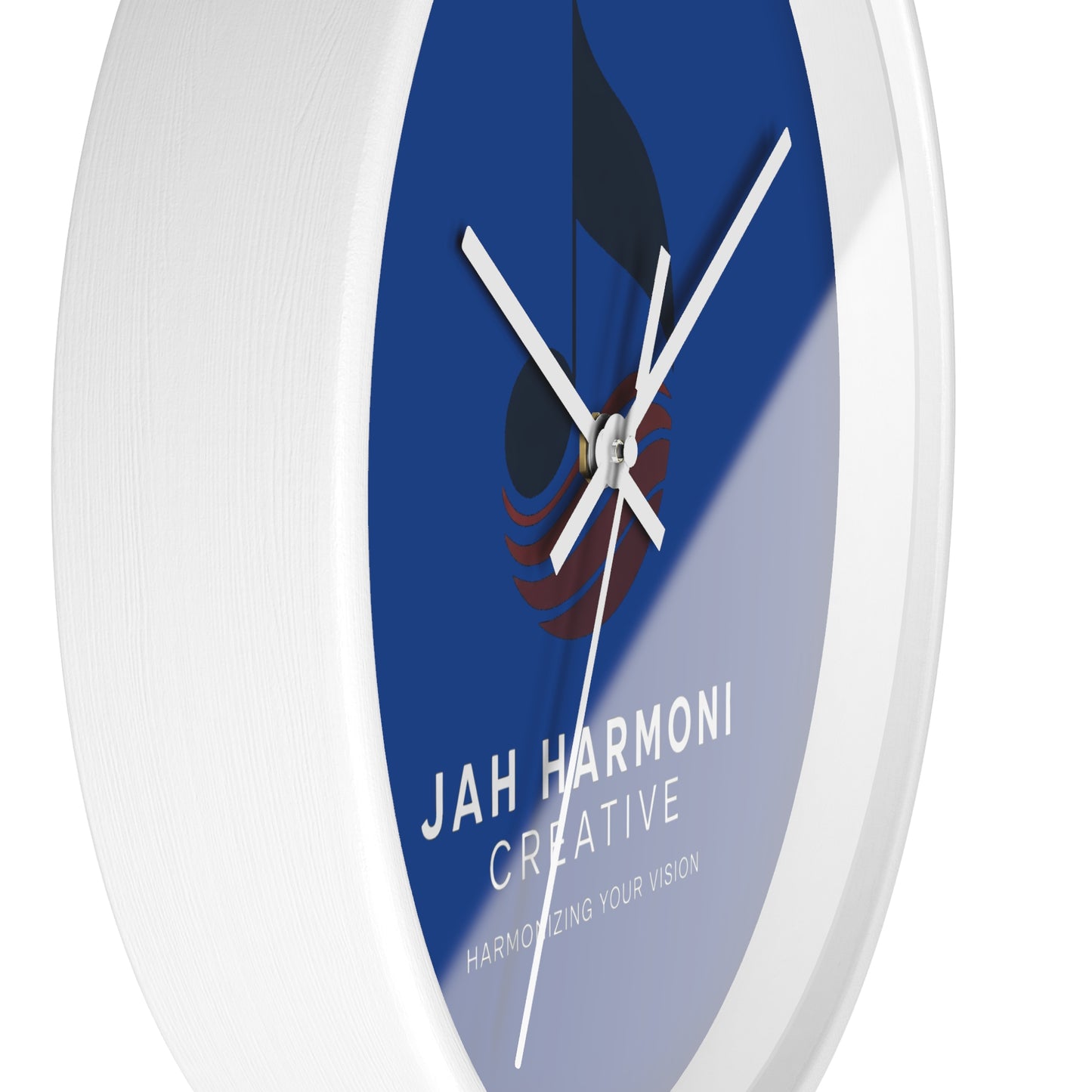 Jah Harmoni Creative Logo Wall Clock — Modern Music-Themed Office Decor