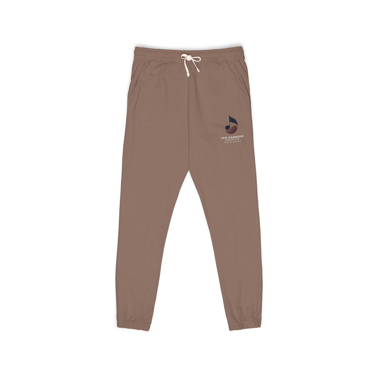 Garment-Dyed Fleece Sweatpants — Relaxed Unisex Joggers with Subtle Patch Logo