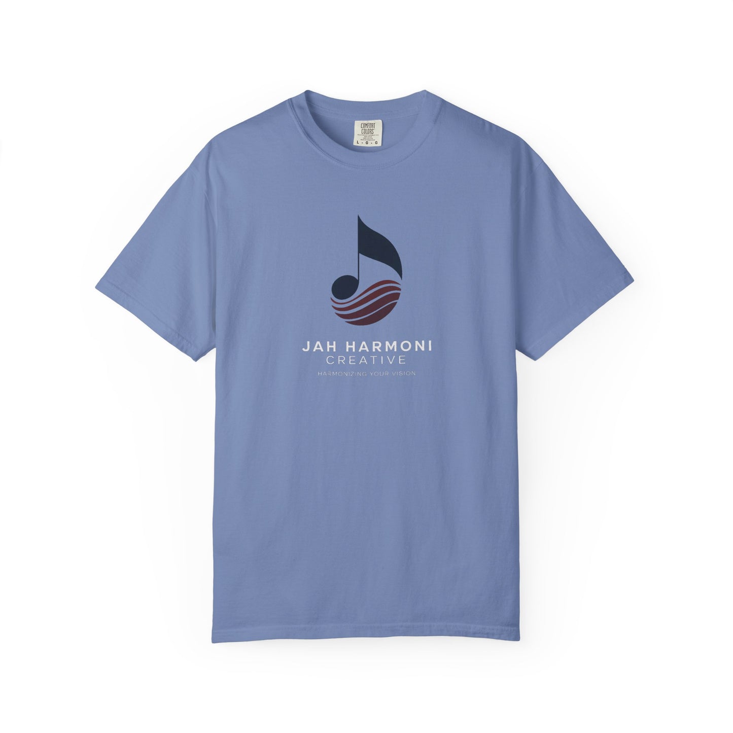 Music Logo T‑Shirt — “Jah Harmoni Creative” Branded Tee