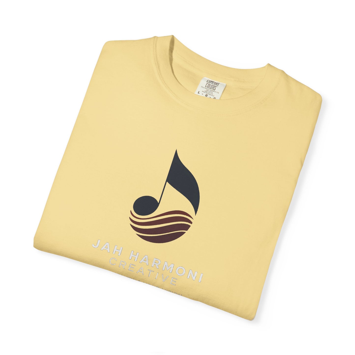 Music Logo T‑Shirt — “Jah Harmoni Creative” Branded Tee