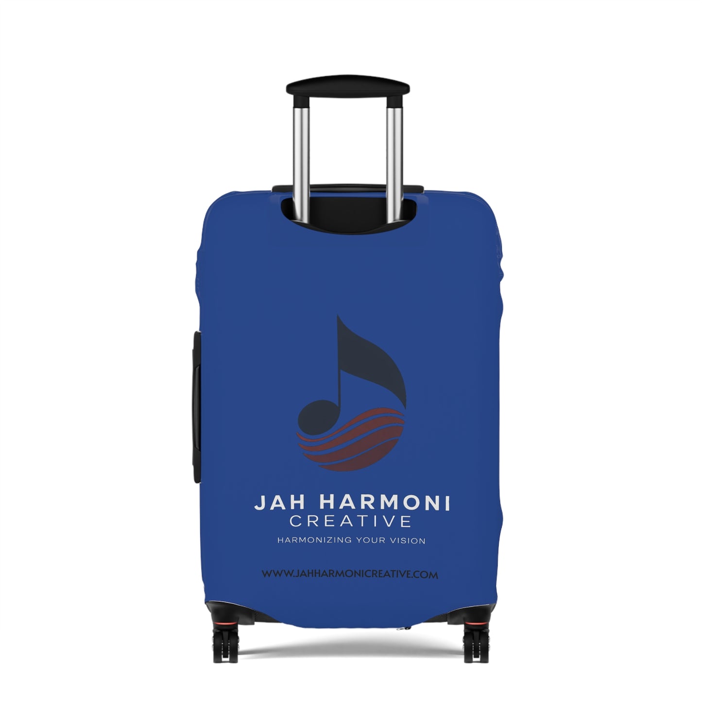 Luggage Cover — Jah Harmoni Custom Music Logo Pattern Travel Protector