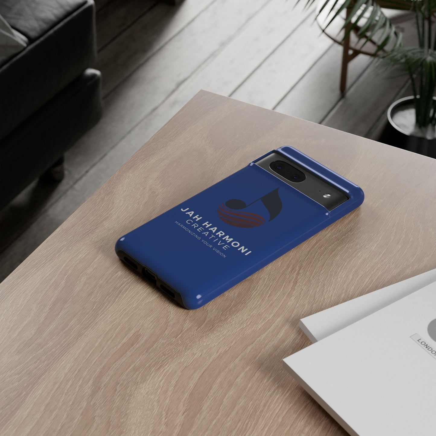 Tough Cases - Blue Logo Phone Case | Jah Harmoni Creative Protective Cover