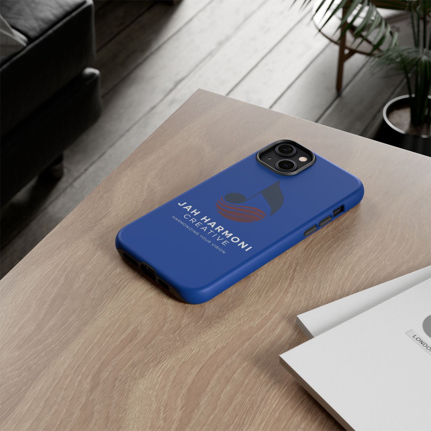 Tough Cases - Blue Logo Phone Case | Jah Harmoni Creative Protective Cover
