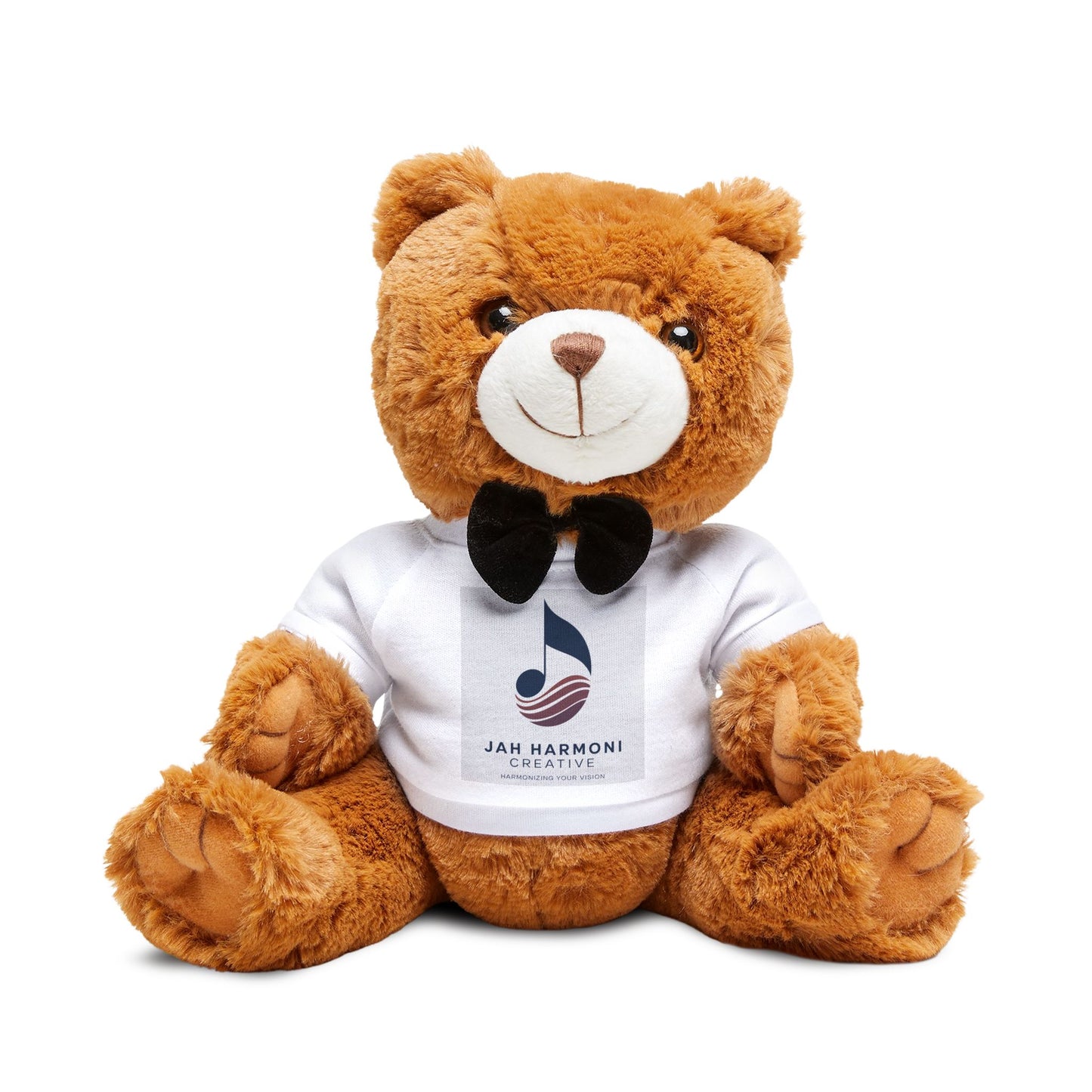 Plush Jah Harmoni Teddy Bear with Custom Logo T‑Shirt — Soft Branded Gift Toy