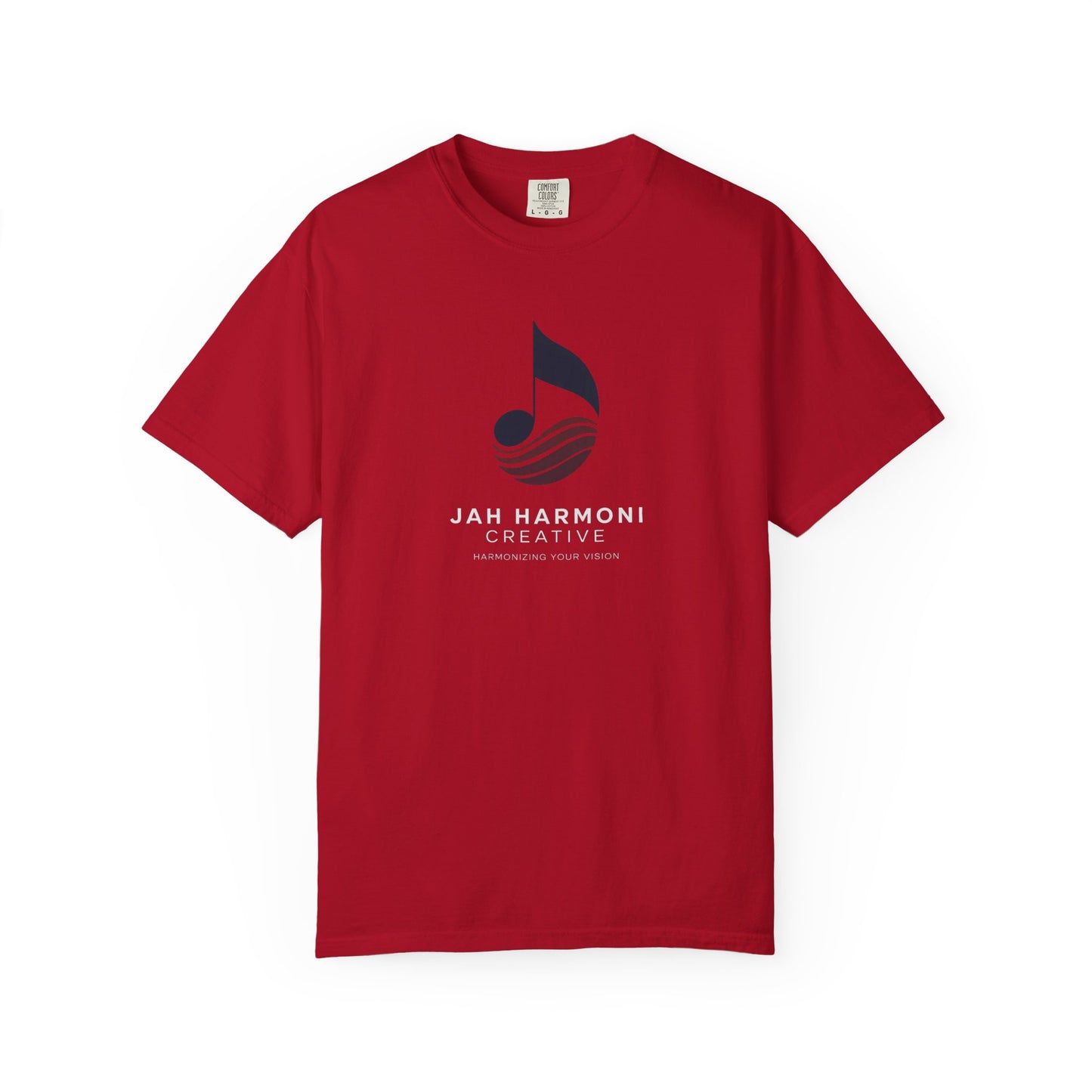 Music Logo T‑Shirt — “Jah Harmoni Creative” Branded Tee