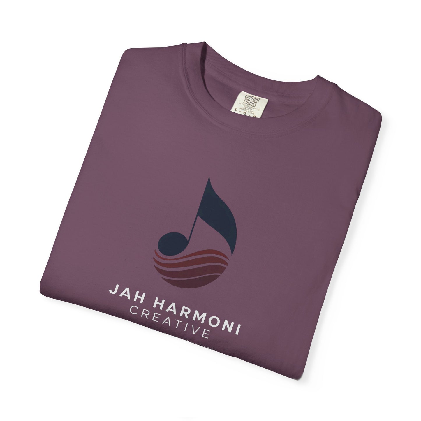 Music Logo T‑Shirt — “Jah Harmoni Creative” Branded Tee