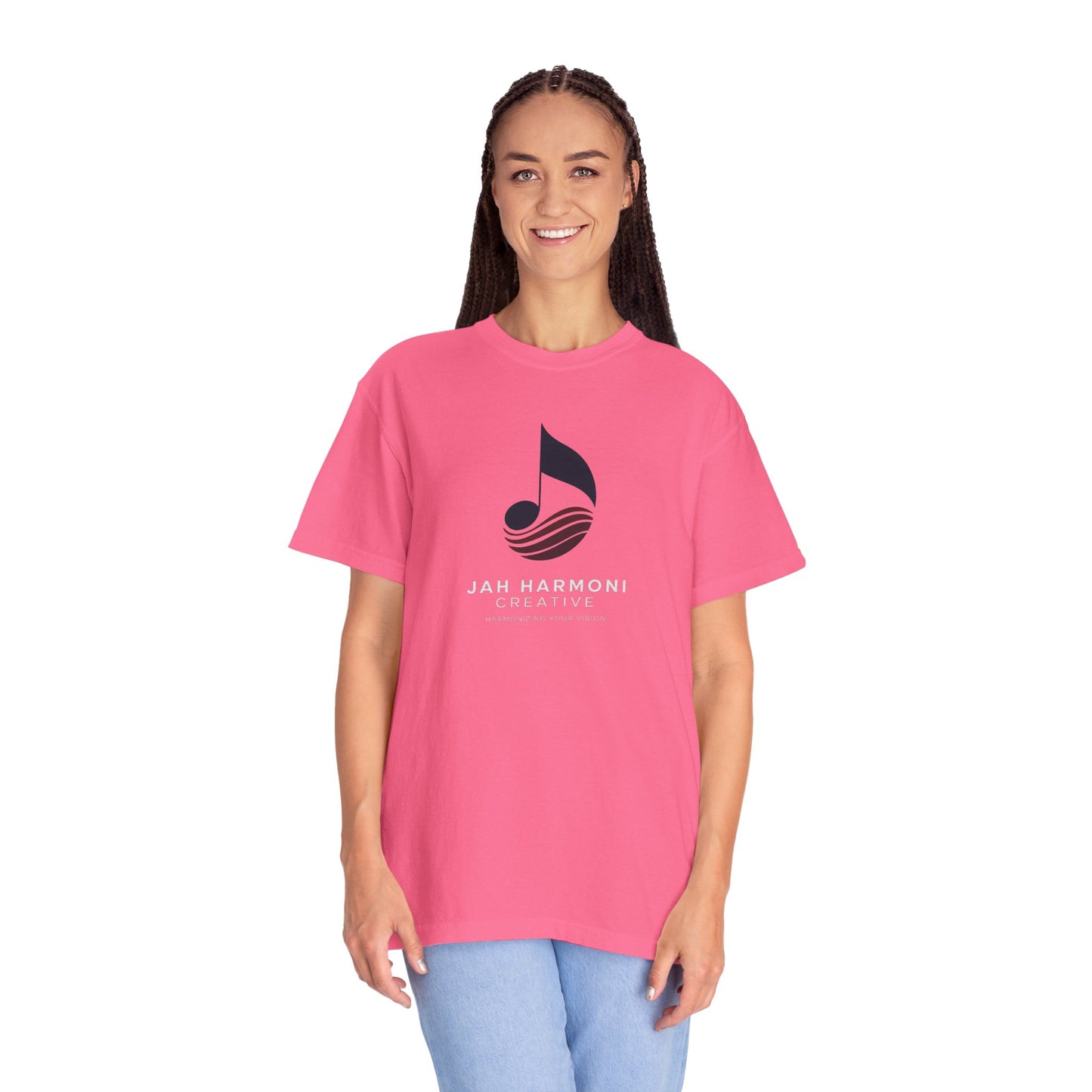 Music Logo T‑Shirt — “Jah Harmoni Creative” Branded Tee