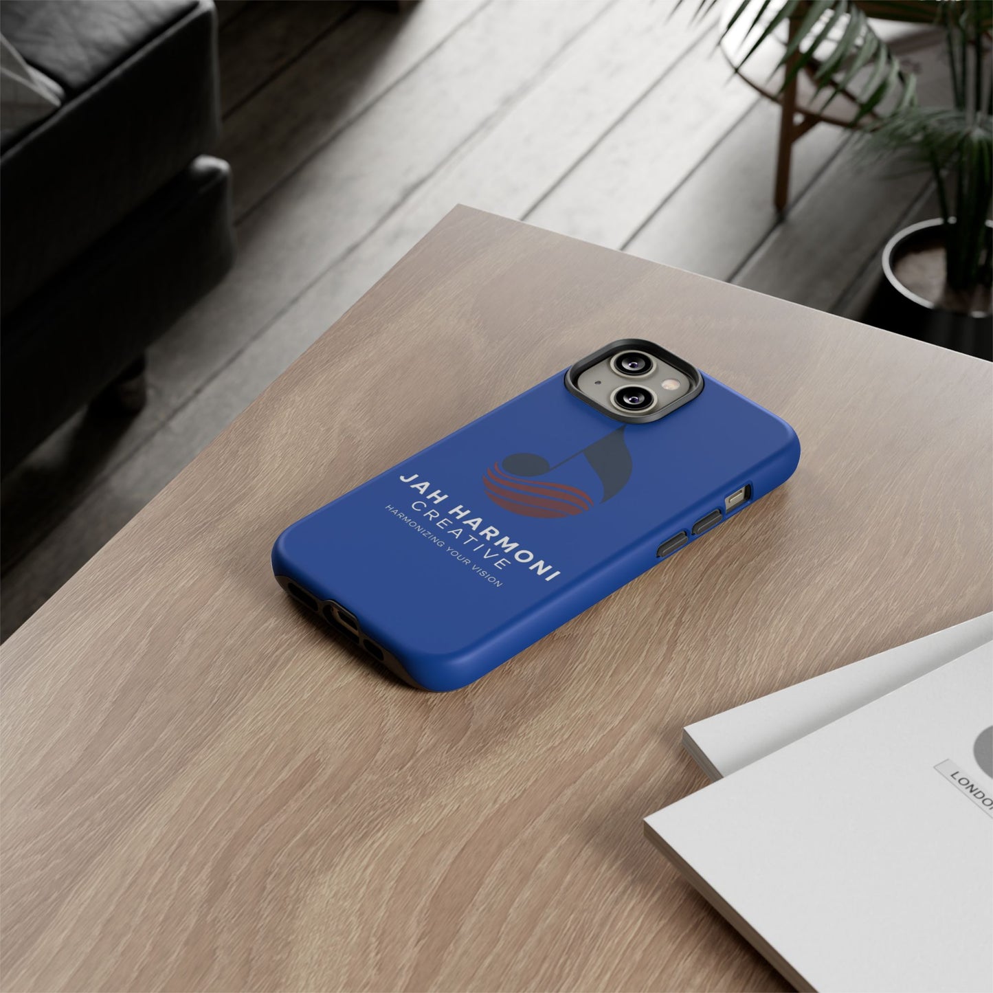 Tough Cases - Blue Logo Phone Case | Jah Harmoni Creative Protective Cover