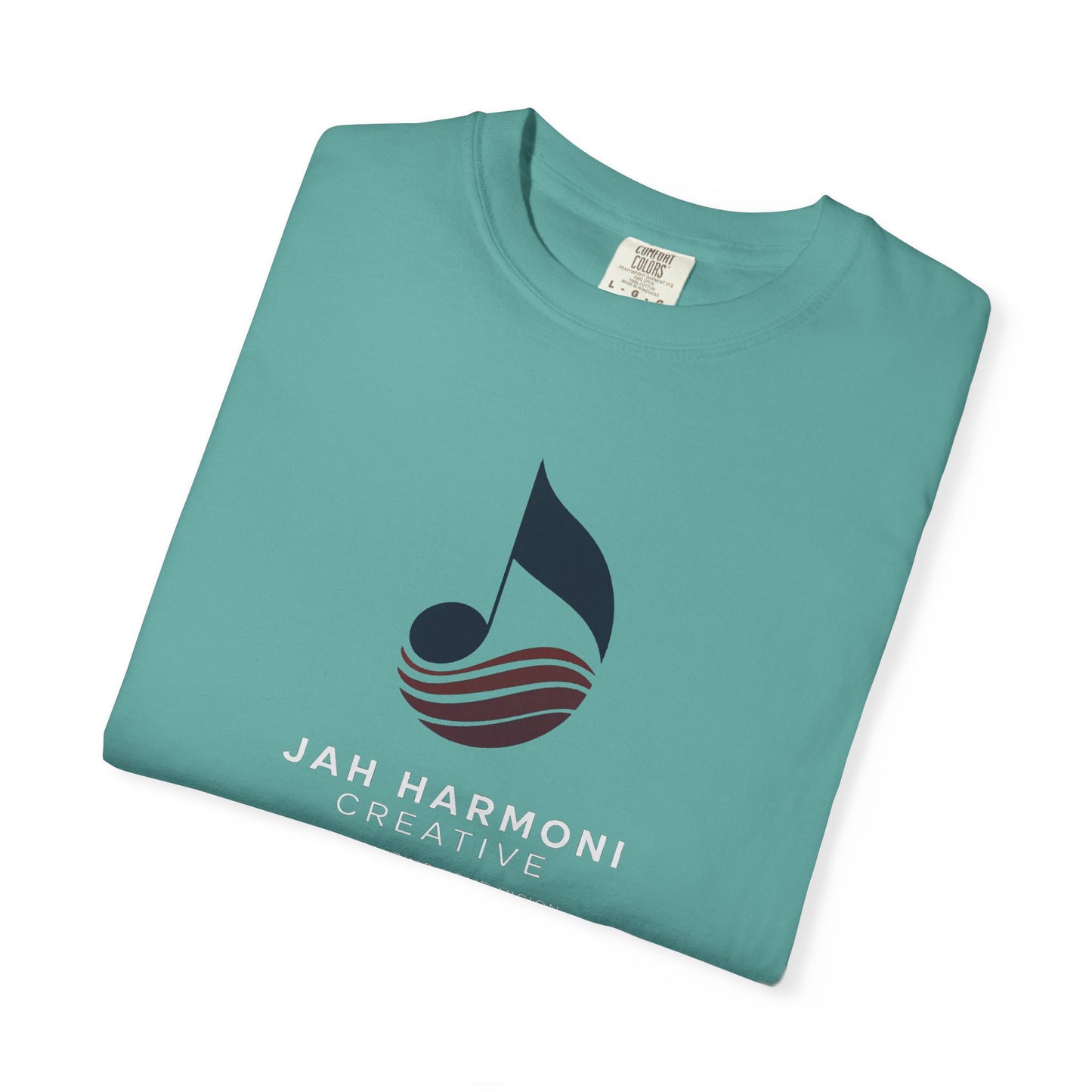 Music Logo T‑Shirt — “Jah Harmoni Creative” Branded Tee