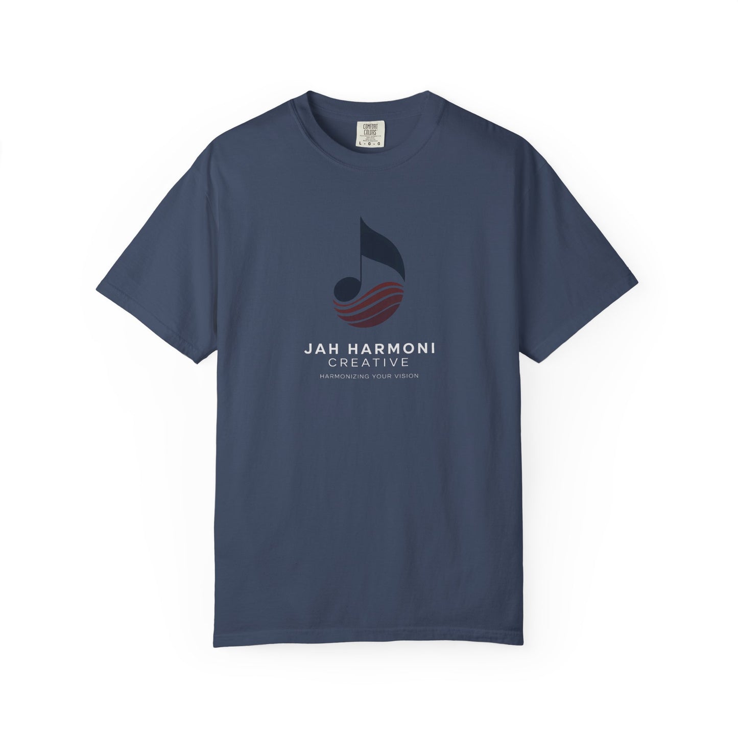 Music Logo T‑Shirt — “Jah Harmoni Creative” Branded Tee