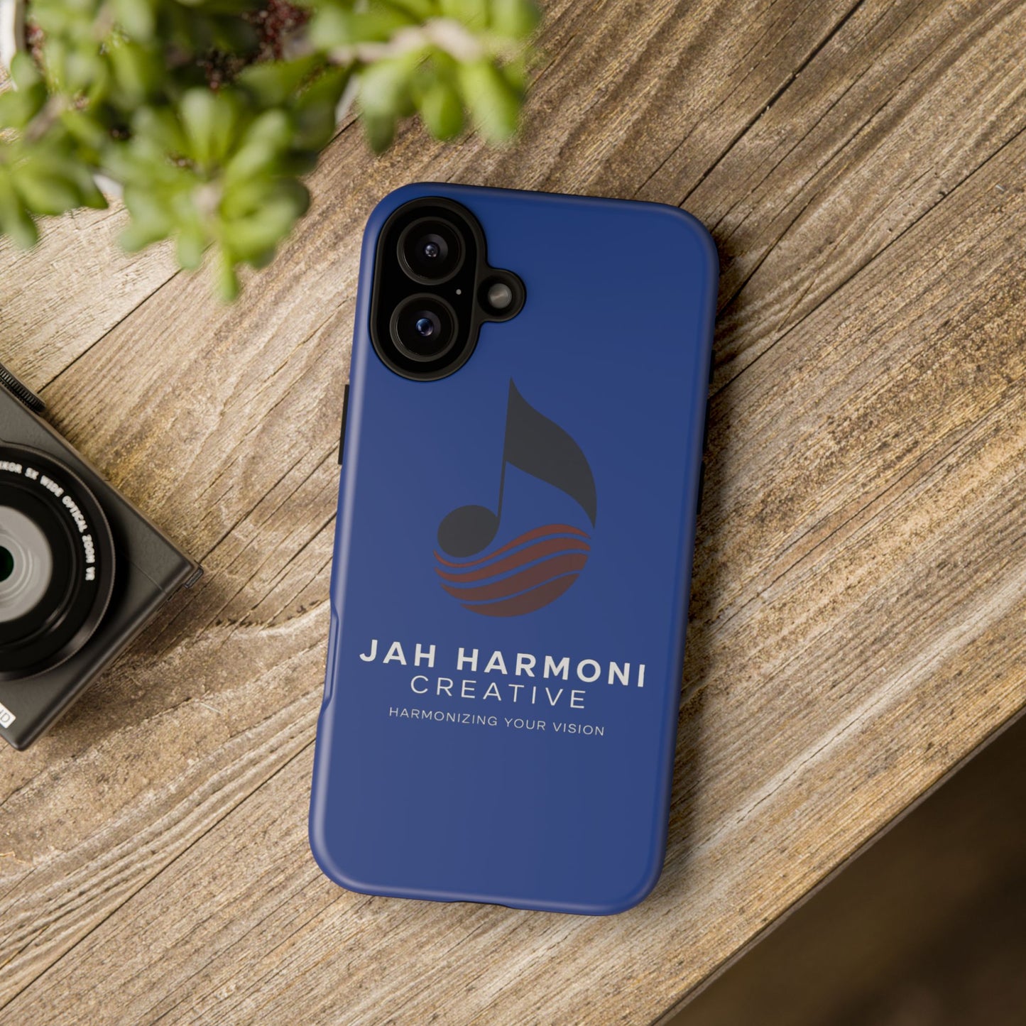 Tough Cases - Blue Logo Phone Case | Jah Harmoni Creative Protective Cover