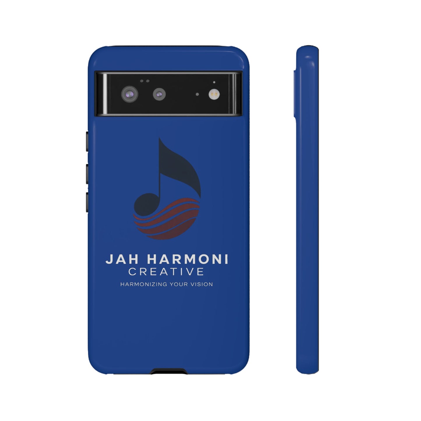 Tough Cases - Blue Logo Phone Case | Jah Harmoni Creative Protective Cover