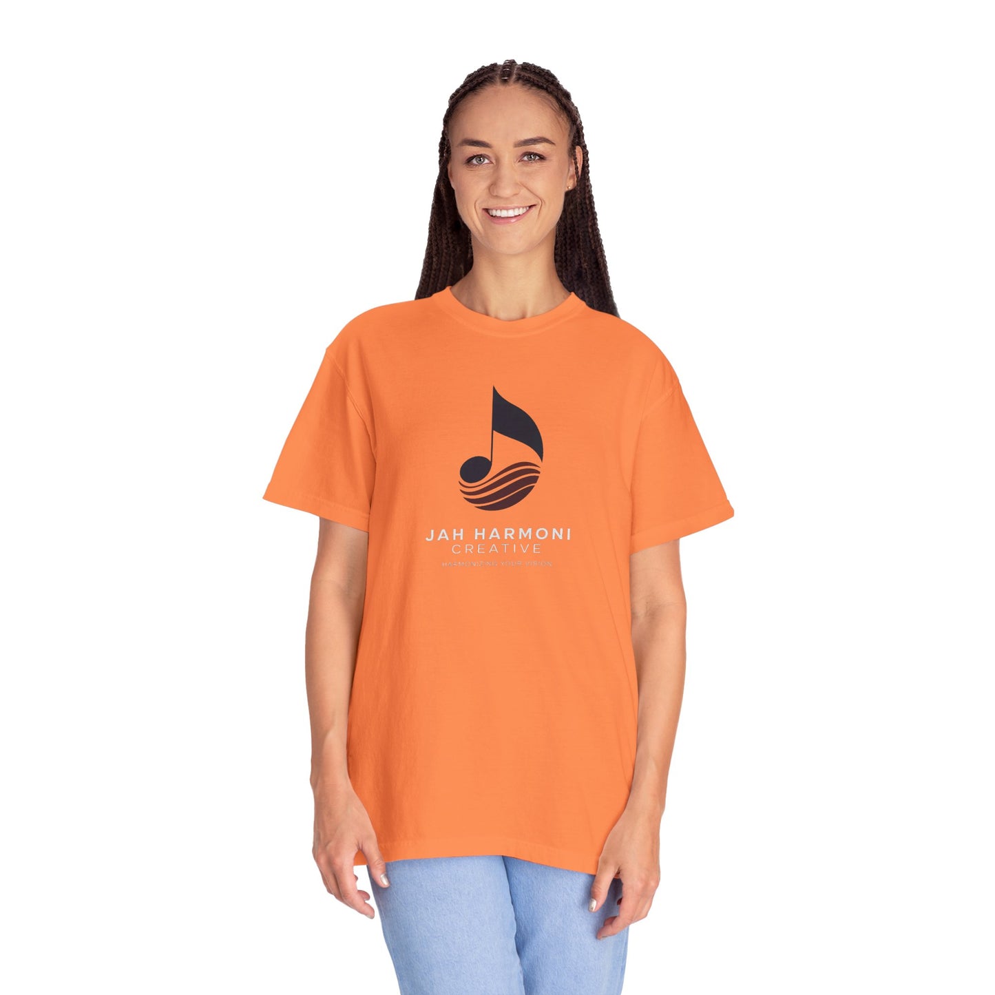 Music Logo T‑Shirt — “Jah Harmoni Creative” Branded Tee