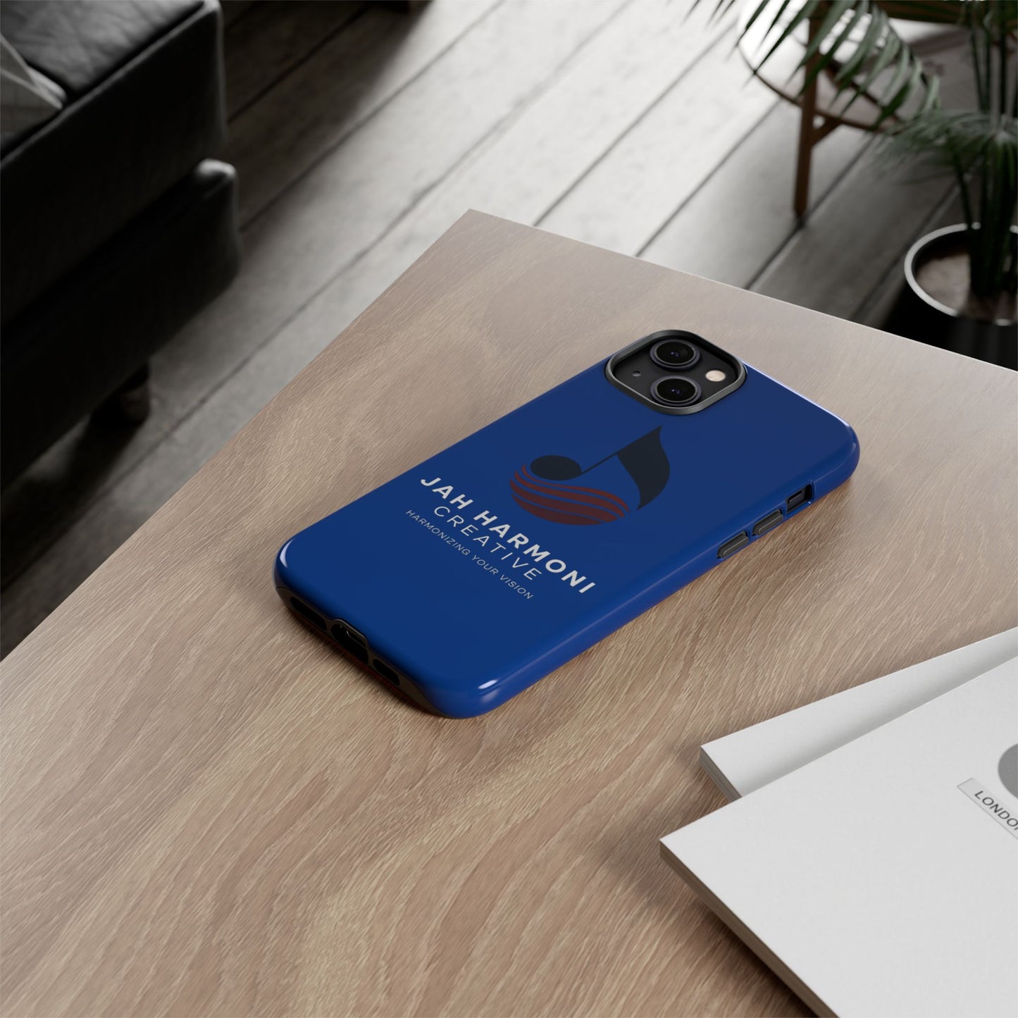 Tough Cases - Blue Logo Phone Case | Jah Harmoni Creative Protective Cover