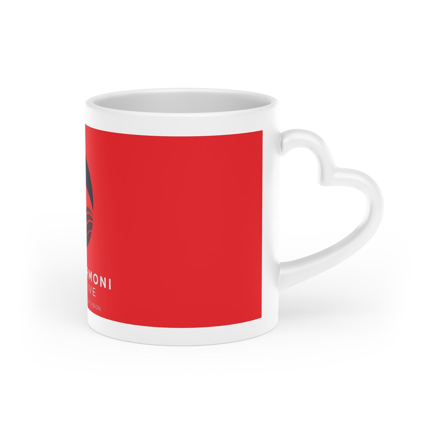 Music Note Logo Mug — Jah Harmoni Creative Red Coffee Cup