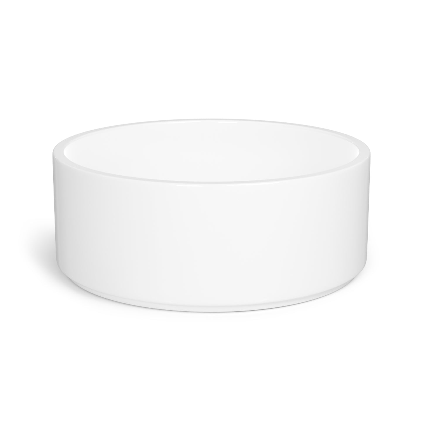 Orange Stripe Pet Bowl with 'Jah Harmoni Creative' Logo