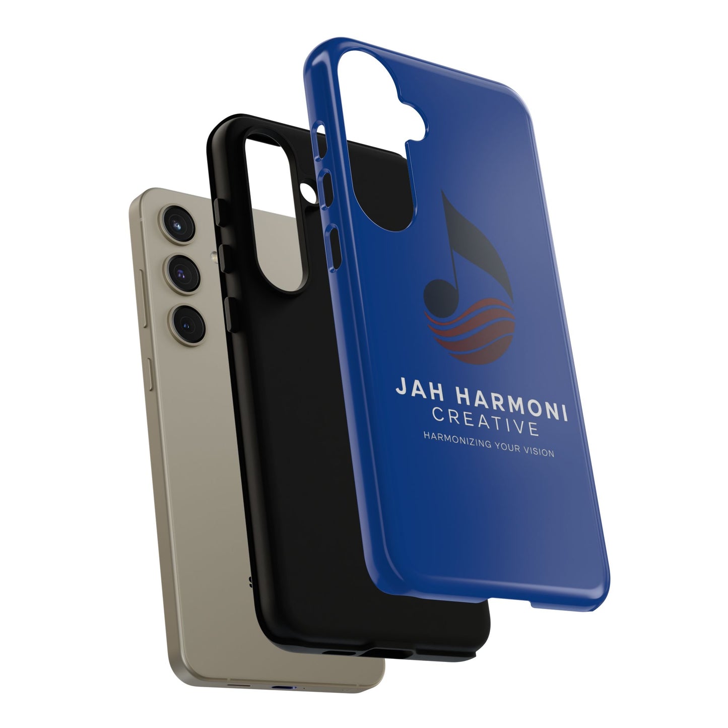 Tough Cases - Blue Logo Phone Case | Jah Harmoni Creative Protective Cover