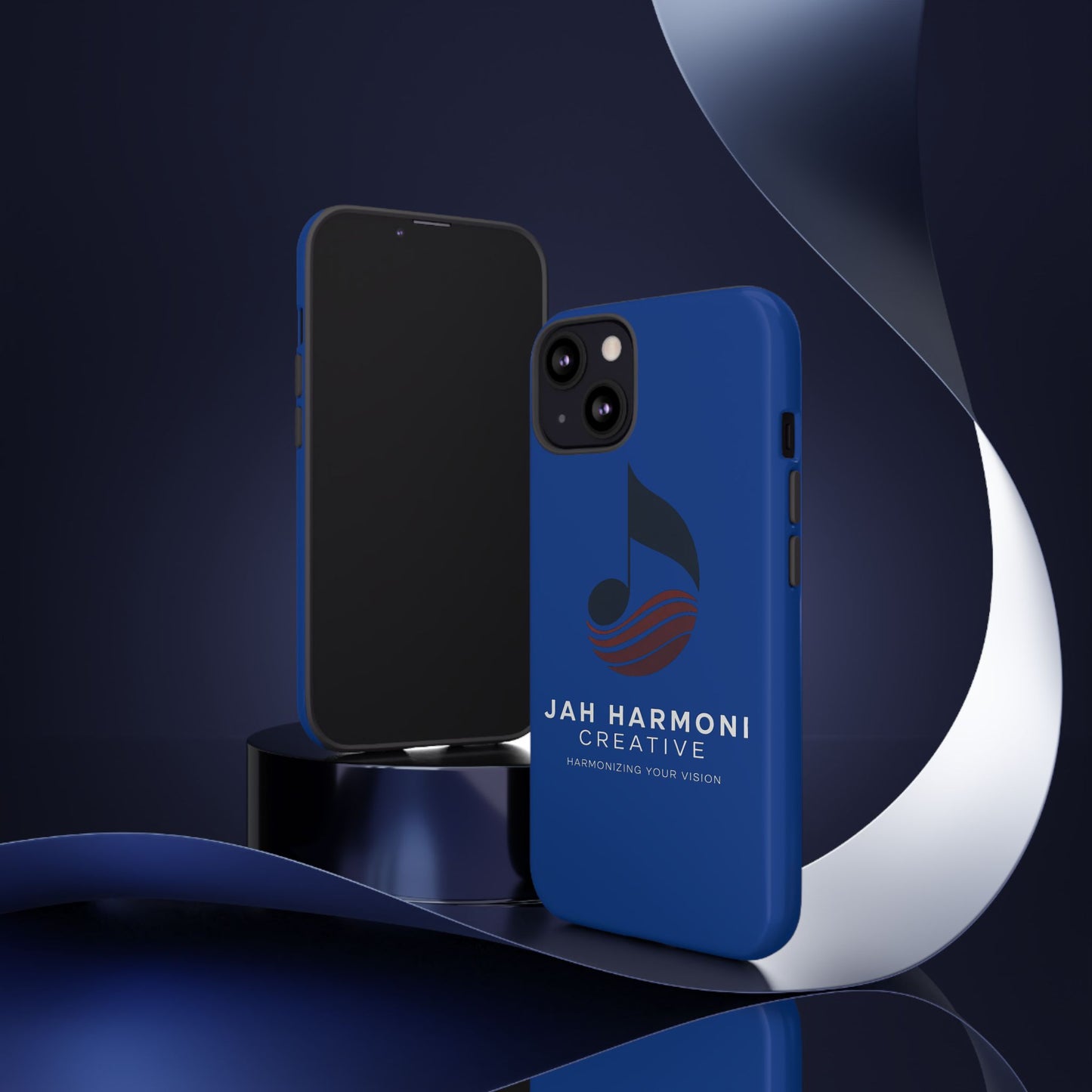 Tough Cases - Blue Logo Phone Case | Jah Harmoni Creative Protective Cover